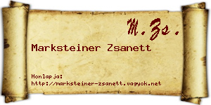 Marksteiner Zsanett névjegykártya
